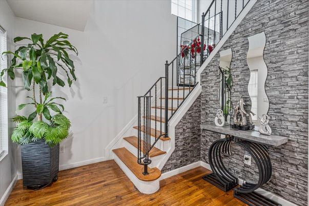 Interior, Stone Walls, Wood Texture Flooring