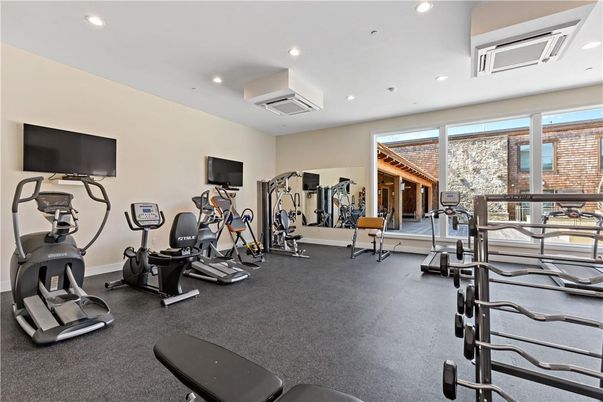 Fitness Equipment, Gym, Interior, Recessed Lighting