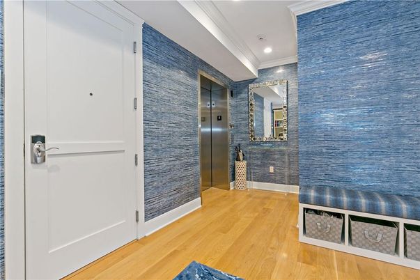 Elevator, Interior, Recessed Lighting, Wood Texture Flooring