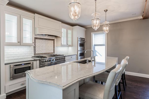 Interior, Kitchen, Pendant Lights, Stainless Steel Appliances, Wood Texture Flooring
