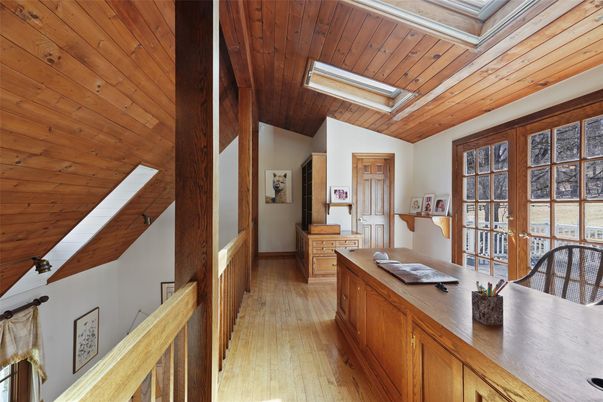 Home Office, Interior, Wooden Ceilings, Wood Texture Flooring