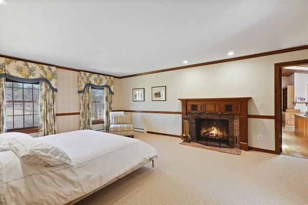 Bedroom, Fireplace, Interior, Recessed Lighting