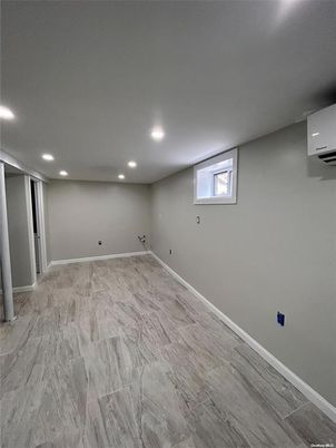 Empty room, Interior, Marble, Recessed Lighting, Wood Texture Flooring