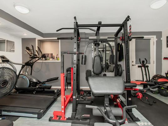 Fitness Equipment, Gym, Interior, Recessed Lighting