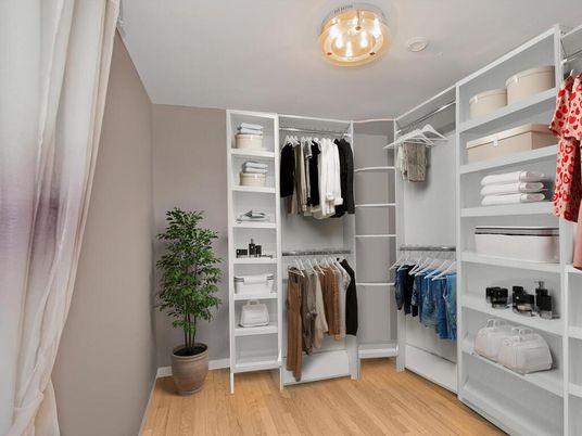 Interior, Walk-in Closets, Wood Texture Flooring