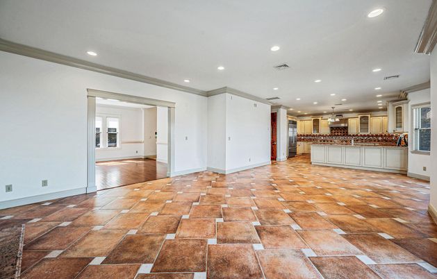 Empty room, Interior, Kitchen, Recessed Lighting