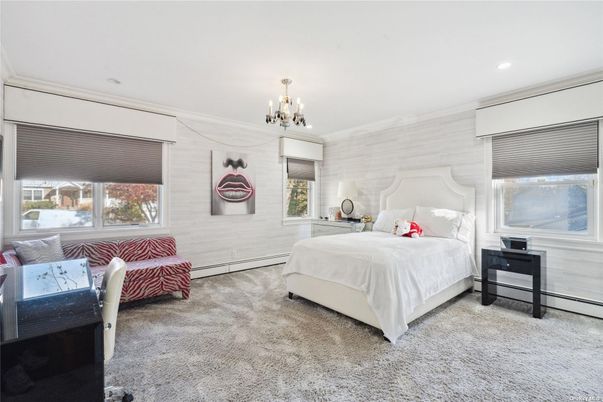 Bedroom, Chandelier, Interior, Recessed Lighting