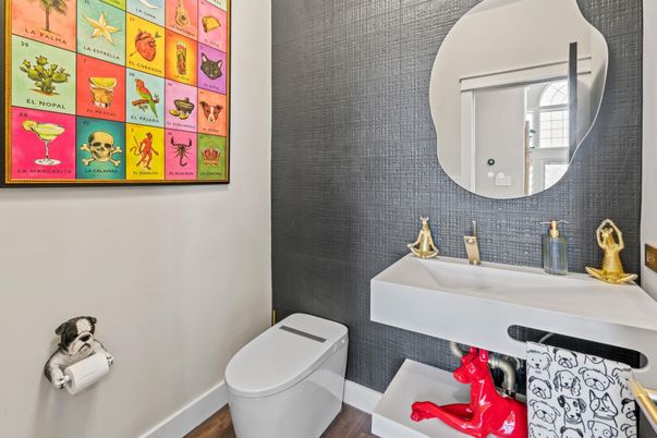 Bathroom, Interior, Wood Texture Flooring