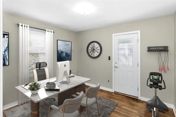 Home Office, Interior, Wood Texture Flooring