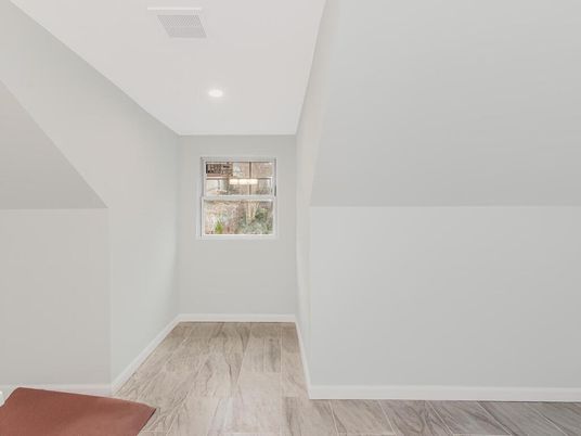 Empty room, Interior, Marble, Recessed Lighting, Wood Texture Flooring