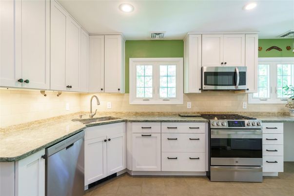 Interior, Kitchen, Recessed Lighting, Stainless Steel Appliances