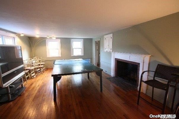 Dining room, Fireplace, Interior, Wood Texture Flooring