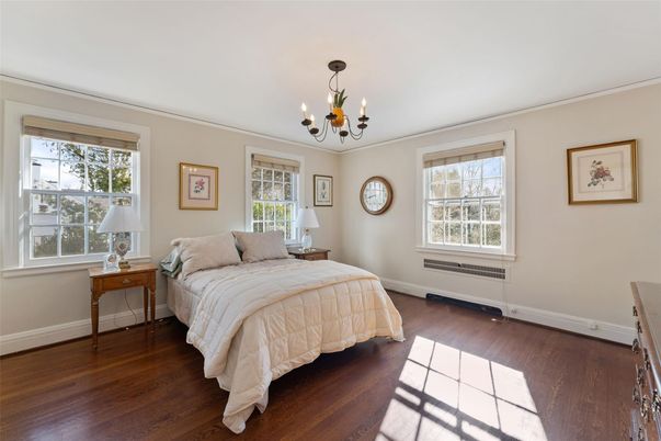 Bedroom, Chandelier, Interior, Wood Texture Flooring