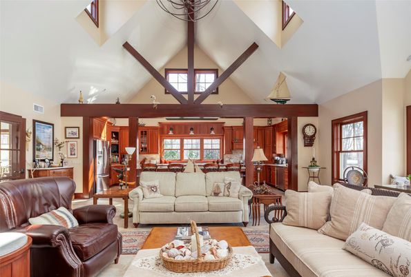 Interior, Kitchen, Living room, Stainless Steel Appliances, Wood Texture Flooring