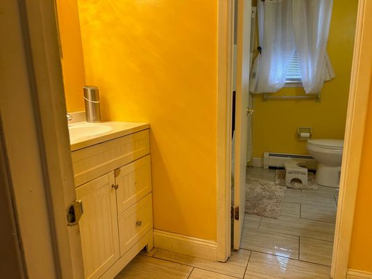 Bathroom, Interior, Wood Texture Flooring