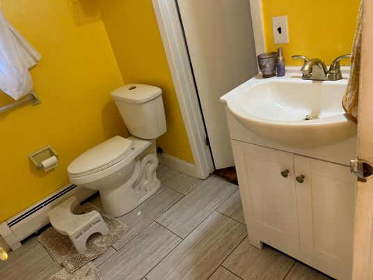 Bathroom, Interior, Wood Texture Flooring
