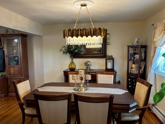 Dining room, Interior, Wood Texture Flooring