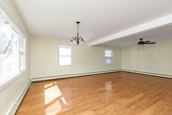 Chandelier, Empty room, Interior, Wood Texture Flooring