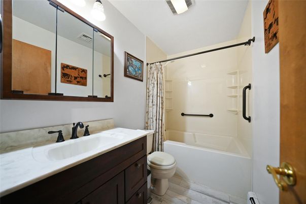 Bathroom, Glass Shower, Interior, Wood Texture Flooring