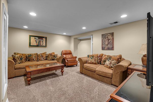 Interior, Living room, Recessed Lighting