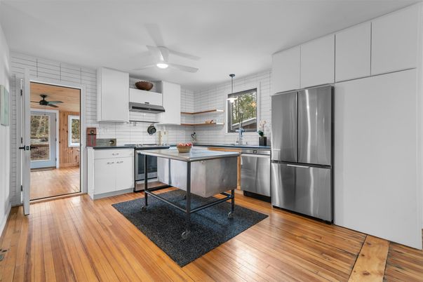 Interior, Kitchen, Wood Texture Flooring