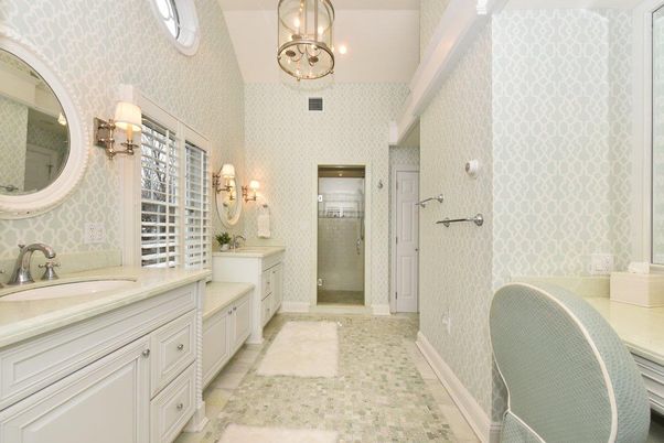 Bathroom, Dual Sink Vanities, Glass Shower, Interior