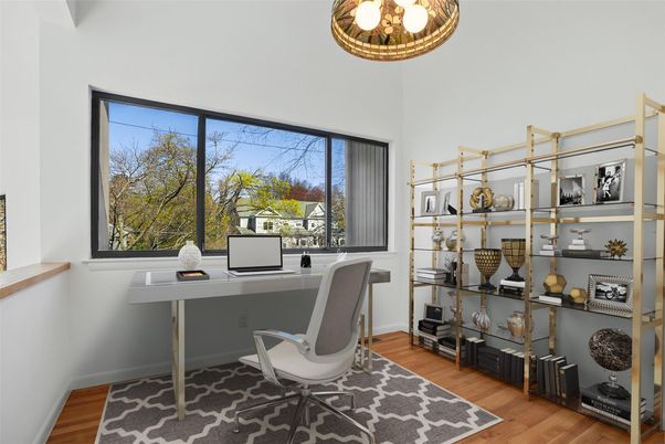 Home Office, Interior, Wood Texture Flooring