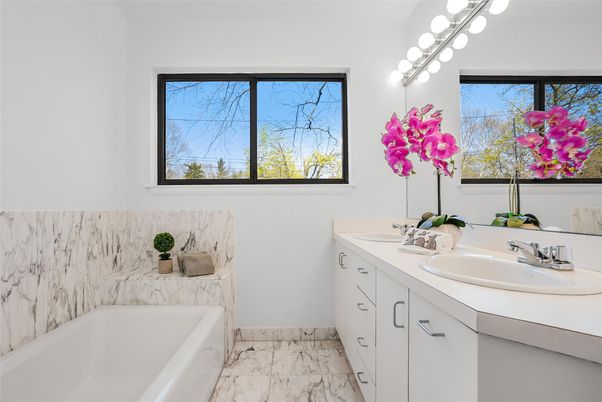 Bathroom, Dual Sink Vanities, Interior, Marble