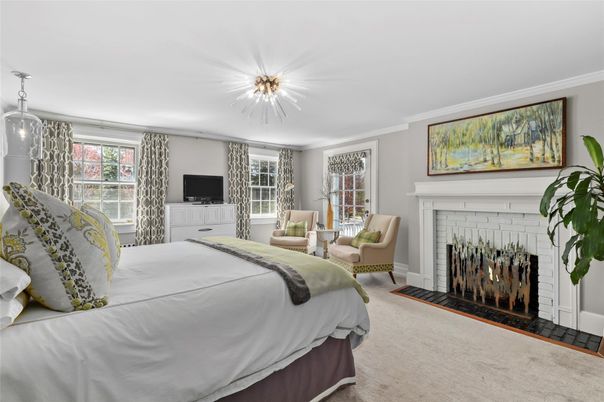 Bedroom, Fireplace, Interior