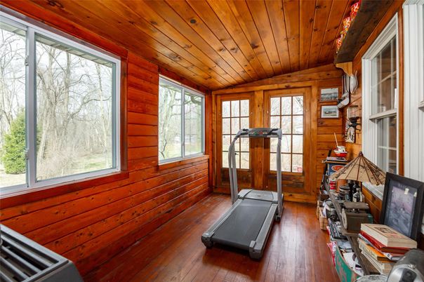 Fitness Equipment, Interior, Wooden Ceilings, Wood Texture Flooring, Wooden Walls