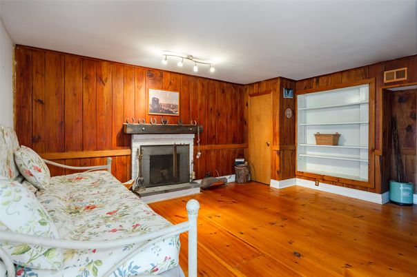 Fireplace, Interior, Wood Texture Flooring, Wooden Walls