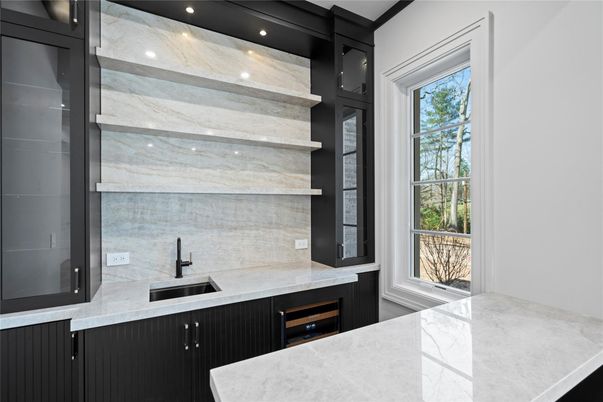 Interior, Kitchen, Marble Walls, Recessed Lighting
