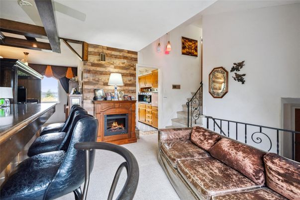 Fireplace, Interior, Living room, Wooden Beams, Wooden Walls