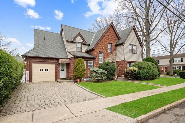 Attached, Exterior, Facade, Brick Facade, Tudor Revival