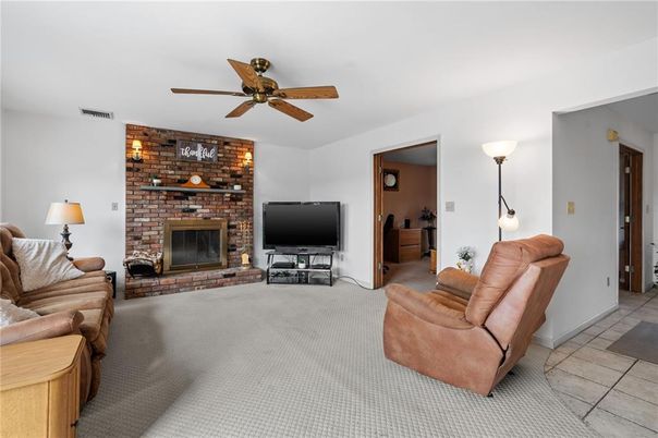 Fireplace, Interior, Living room, Stone Walls