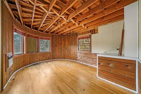 Empty room, Interior, Wooden Beams, Wooden Ceilings, Wood Texture Flooring, Wooden Walls
