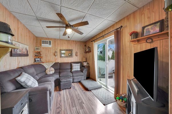 Interior, Living room, Wood Texture Flooring, Wooden Walls