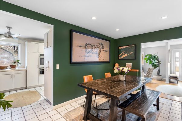 Dining room, Interior, Kitchen, Recessed Lighting