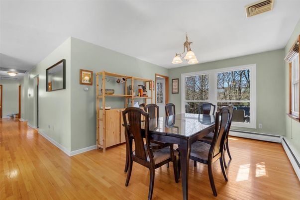 Dining room, Interior, Wood Texture Flooring