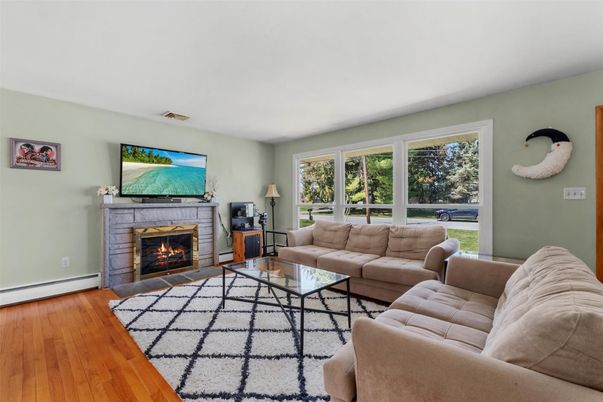 Fireplace, Interior, Living room, Wood Texture Flooring
