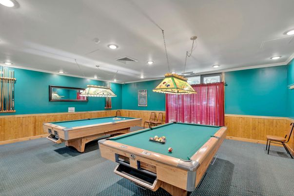 Billiard Table, Game Room, Interior, Pendant Lights, Recessed Lighting
