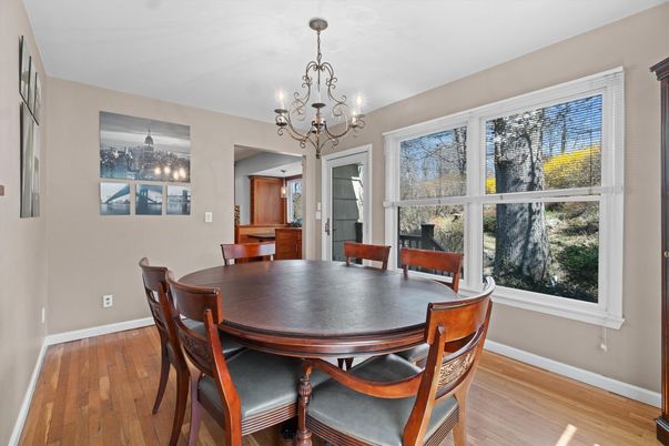 Chandelier, Dining room, Interior, Wood Texture Flooring