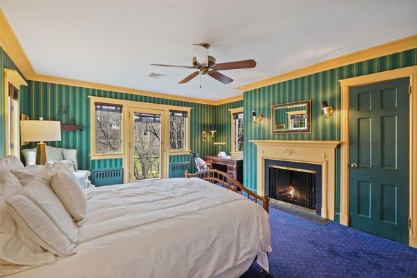 Bedroom, Fireplace, Interior