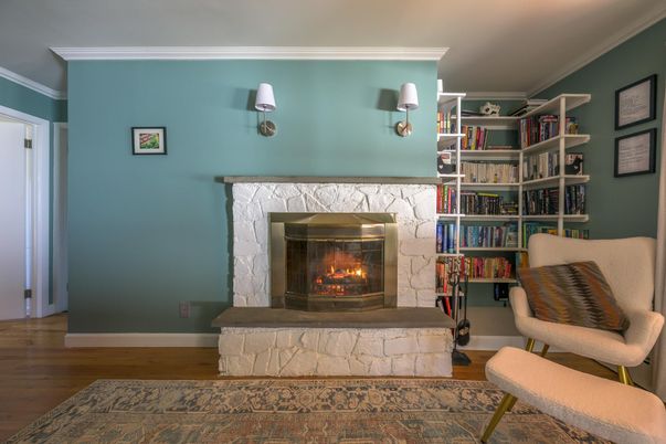 Fireplace, Interior, Wood Texture Flooring