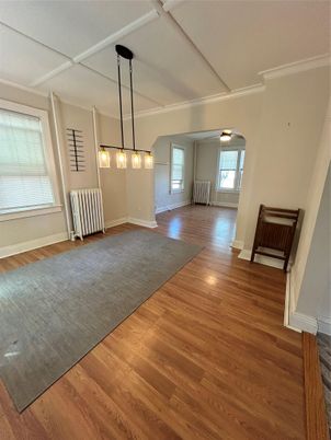 Empty room, Interior, Pendant Lights, Wood Texture Flooring