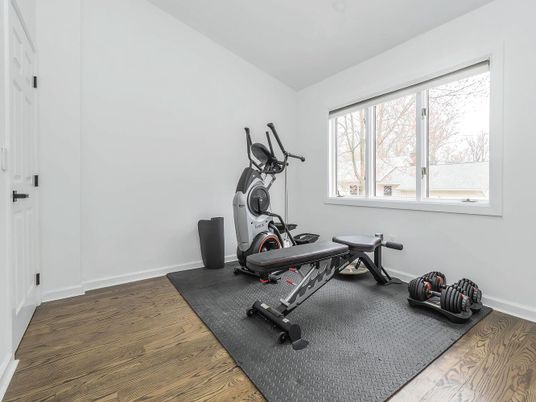 Fitness Equipment, Interior, Wood Texture Flooring