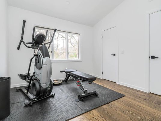 Fitness Equipment, Interior, Wood Texture Flooring