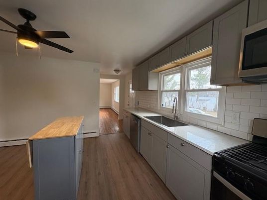 Interior, Kitchen, Wood Texture Flooring