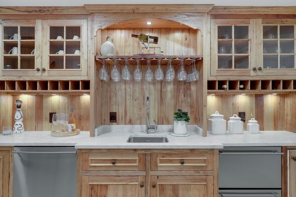 Interior, Kitchen, Stainless Steel Appliances, Wooden Walls