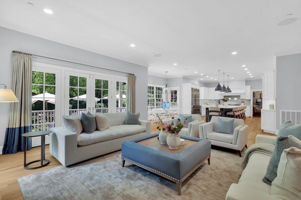 Interior, Kitchen, Living room, Pendant Lights, Recessed Lighting, Stainless Steel Appliances, Wood Texture Flooring
